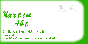 martin abt business card